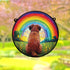 Border Terrier Rainbow Bridge Stained Glass Effect Suncatcher